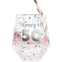 Geometric Glass Cheers To 50