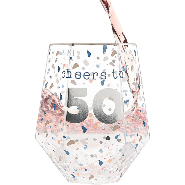 Geometric Glass Cheers To 50
