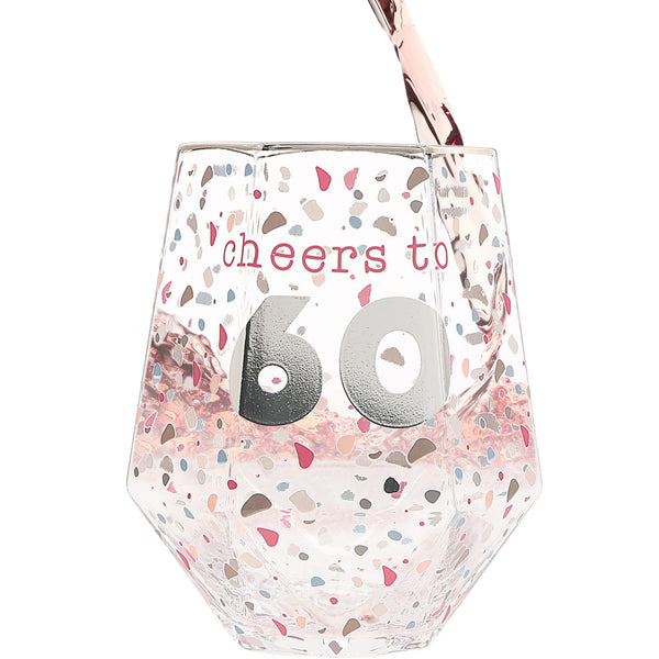 Geometric Glass Cheers To 60