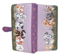 Large Zipper Wallet Puppy Love Lilac