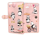 Large Zipper Wallet Pandas Pink