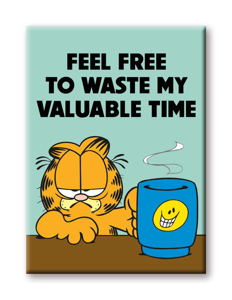 Garfield Magnet Valuable Time