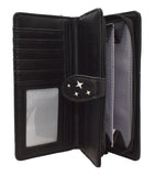 Large Zipper Wallet Unicorn Black