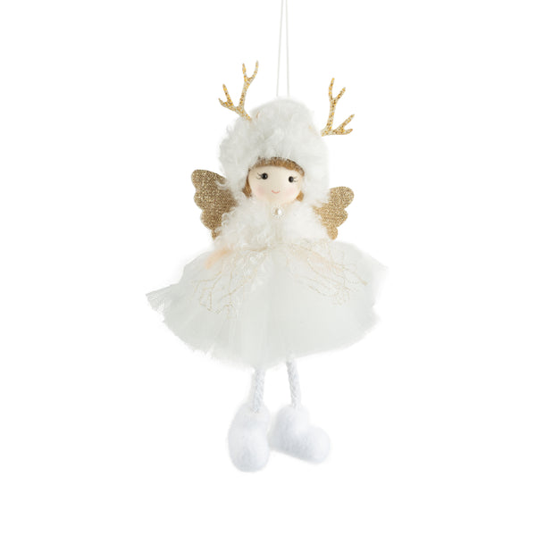 Angel w/Reindeer Antlers Ornament