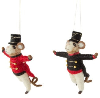 Felt Mouse Nutcracker Ornament