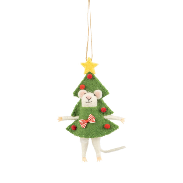 Felt Mouse Christmas Tree Ornament