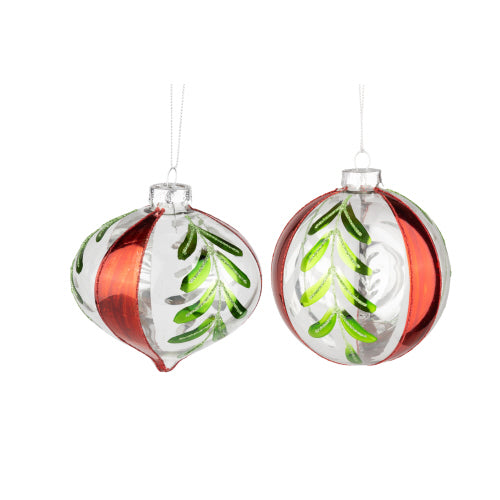 Glass Tree Stripe Ornament