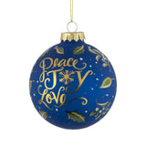 Glass Dove w/Peace Joy Love Ball Ornament