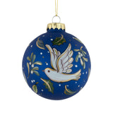 Glass Dove w/Peace Joy Love Ball Ornament