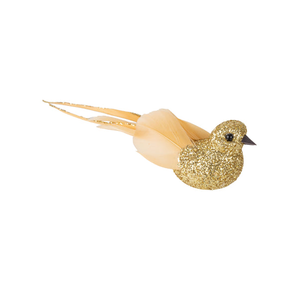 Gold Glitter Bird Clip