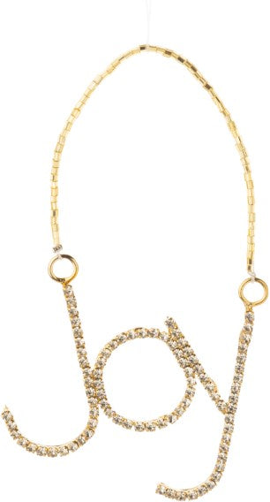 Jewelled Gold Metal Joy Ornament