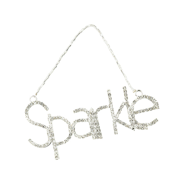 Jewelled Silver Metal Sparkle Ornament
