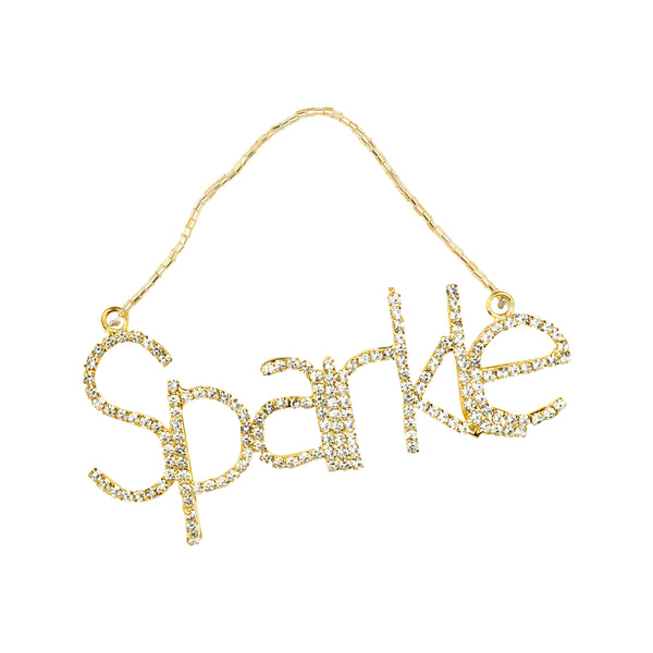 Jewelled Gold Metal Sparkle Ornament