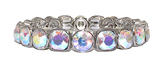 Geometric Crystal Glass Bracelet Iridescent