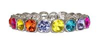 Geometric Crystal Glass Bracelet Multi