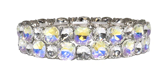 Double Crystal Glass Bracelet Iridescent