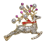 Brooch Reindeer Pearl