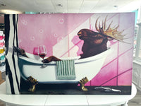Retirement (Moose in Bath) Canvas