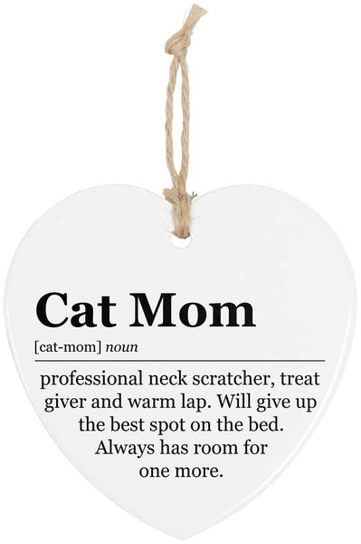 Heart Ornament Cat Mom