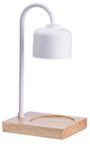 Candle Warmer Lamp Arched White & Wood