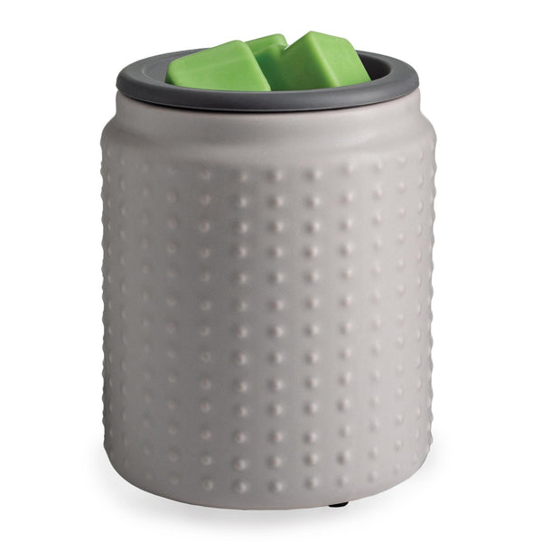 Silicone Dish Wax Warmer Grey Hobnail