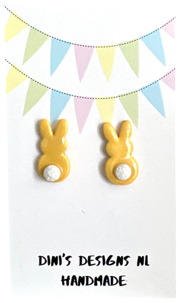 Yellow Bunny Stud Earrings