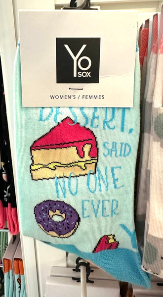 Yo Sox Women's I Hate Dessert Said No One Ever Socks