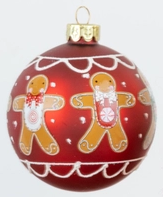 Glass Ball Ornament Gingerbread