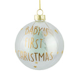 Glass Baby's First Christmas Ball Ornament Clear