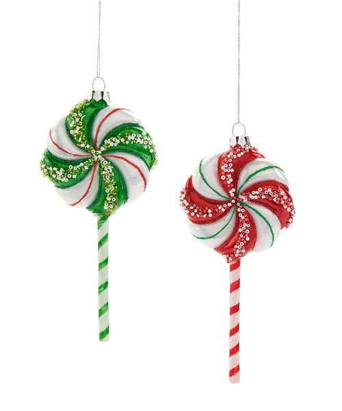 Glass Beaded Lollipop Ornament