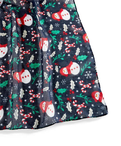 Snowman & Candy Canes Scarf