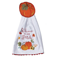 Fetching Fall Hang Up Towel Pumpkin Patch
