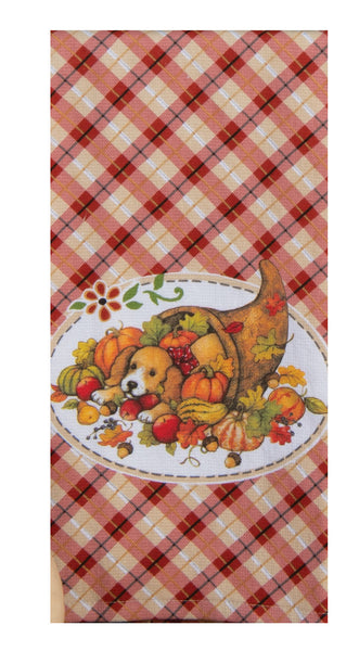 Fetching Fall Dual Purpose Terry Towel Cornucopia Dog