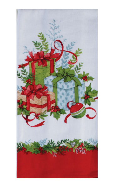 Christmas Morning Dual Purpose Terry Towel Gifts & Greenery