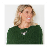 Necklace & Earrings Set Iridescent Snowflake