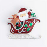 Brooch Santa Sleigh