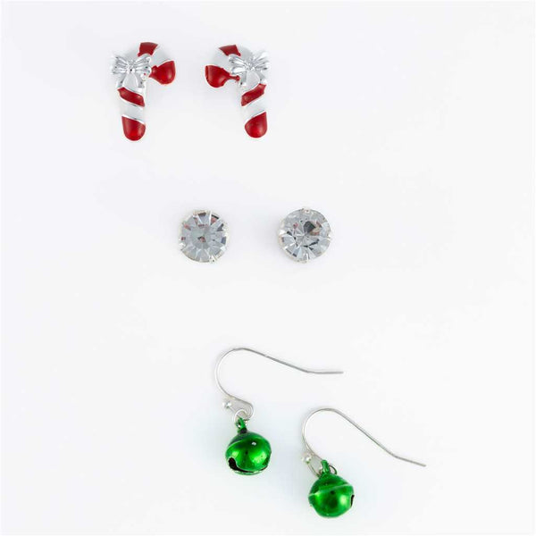 Earring Trio Candy Cane