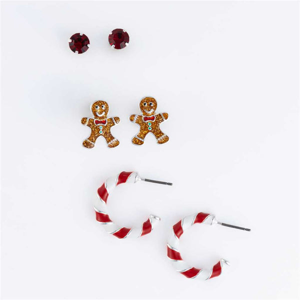 Earring Trio Gingerbread Man