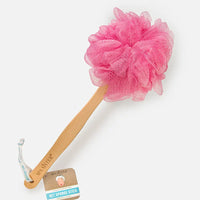 Wooden Bath Scrubbie Pink