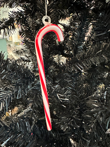 Glass Candy Cane Ornament