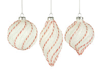 Glass Peppermint Swirl Ornament