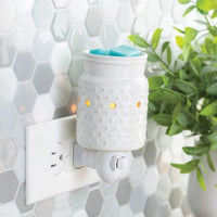 Mini Wax Warmer White Hobnail