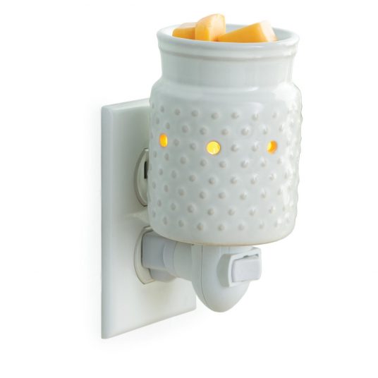 Mini Wax Warmer White Hobnail