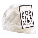 Satin Rhinestone Scrunchie in Diamond Ivory