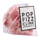 Satin Rhinestone Scrunchie in Diamond Blush