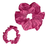 Satin Scrunchie Set Hot Pink