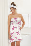 Plush Spa Wrap Pink Bows