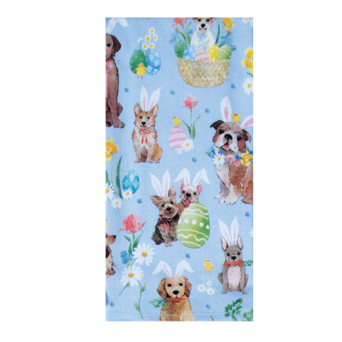 Easter Parade Dual Purpose Terry Towel Pups All Over