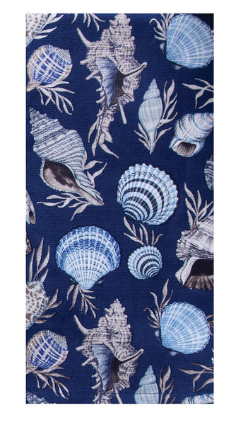 Blue Shells Coastal Dual Purpose Terry Towel