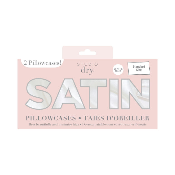 Satin Pillowcase Standard White Set/2